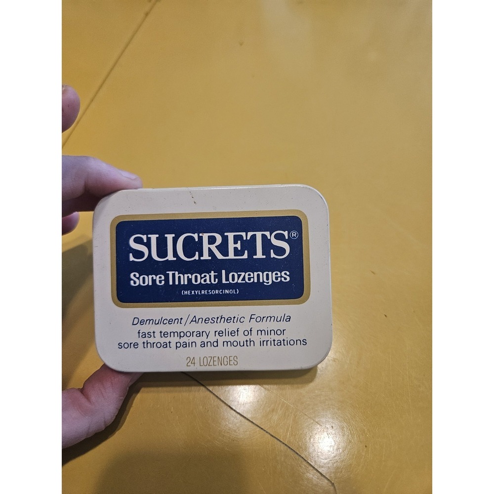 Vintage Sucrets Lozenges Tin Excellent Condition